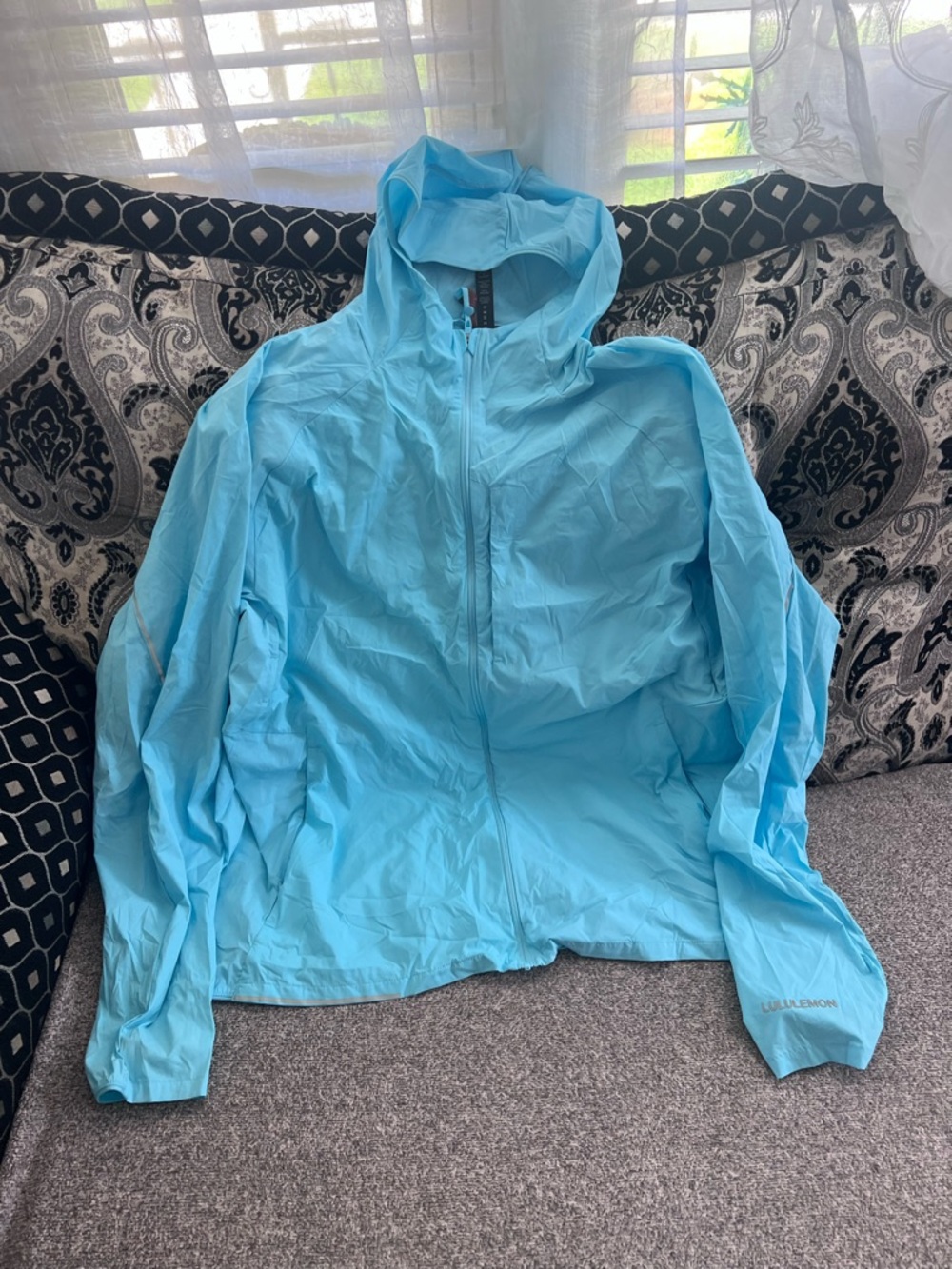 Lululemon Light Blue Hooded Windbreaker Jacket